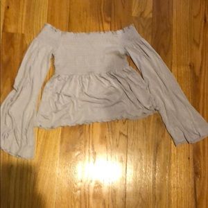 Woman’s Light purple off the shoulder shirt